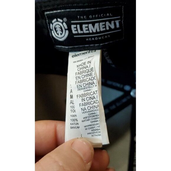 Element Skateboards Embroidered Mountain Logo Black Adjustable Snap back Hat - Picture 8 of 12